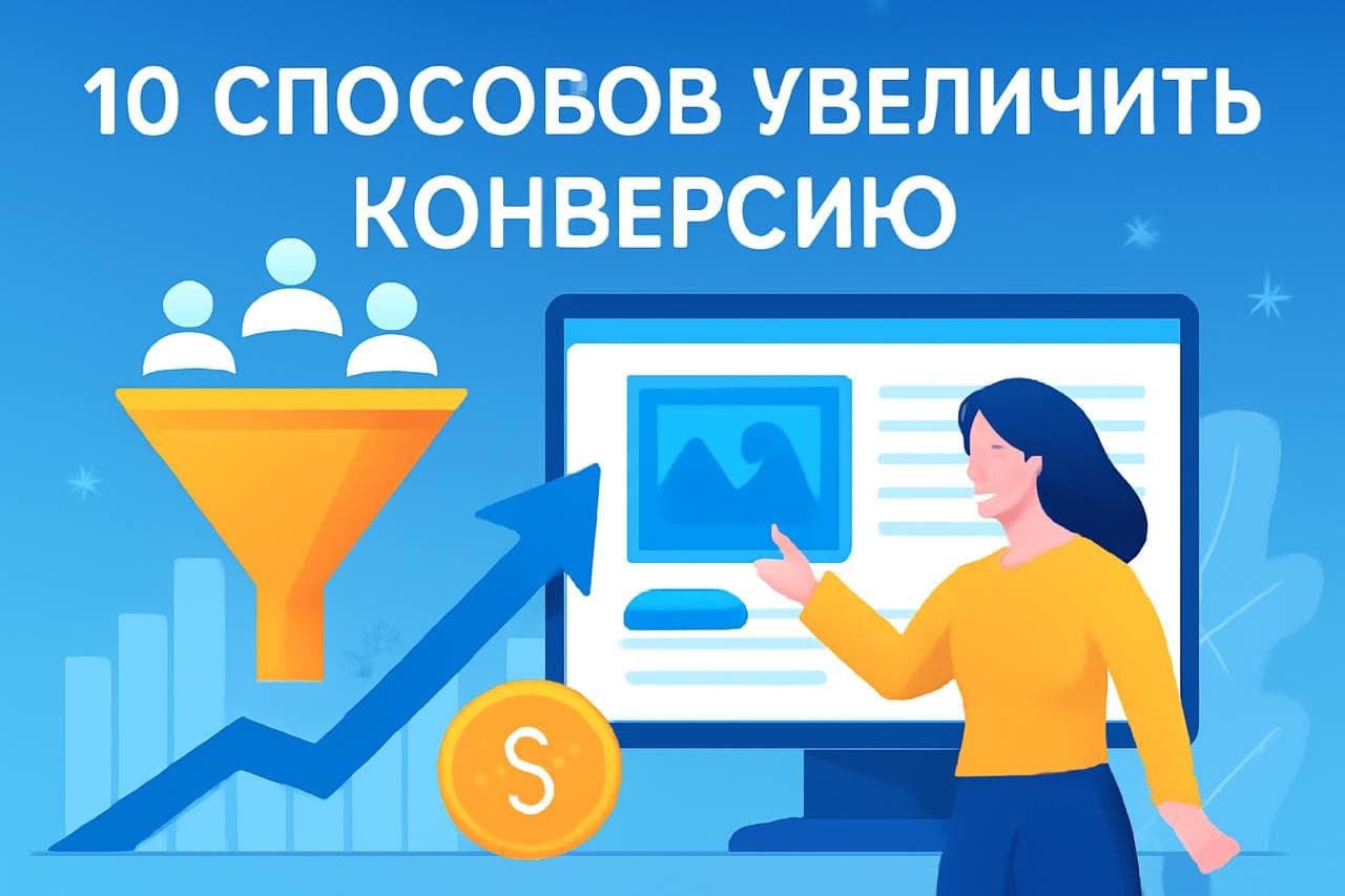 10 способов увеличить конверсию сайта в 2025